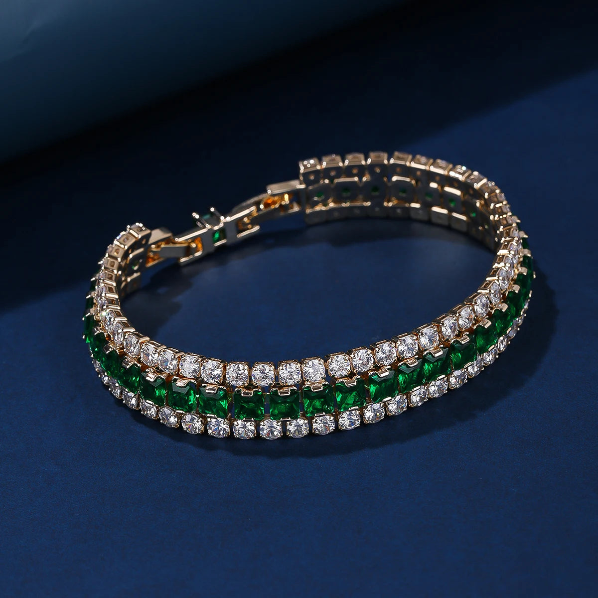 3 Row 5 Colors Bling Cubic Zirconia Tennis Bracelet for Women - Elegant 3A CZ Jewelry Gift (CK10161) - Perfect for Parties, Weddings & Special Occasions