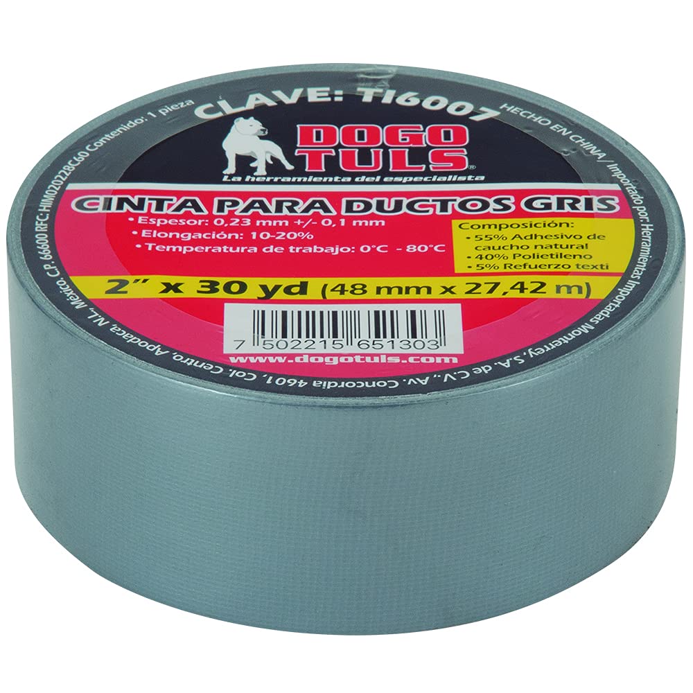 2 Inch x 30 Yard Heavy Duty Gray Duct Tape - Strong Adhesive for Home Repairs, Packing, Sealing & DIY Projects