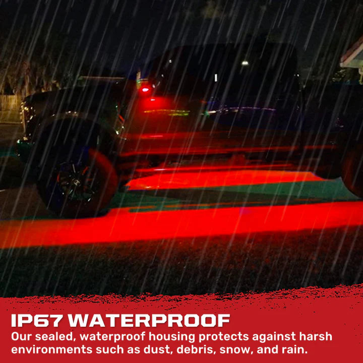 Ford F150 2015-2021 Ultra Bright LED Mirror Puddle Light Kit - Red | Enhanced Visibility & Style for Night Driving & Off-Road Adventures