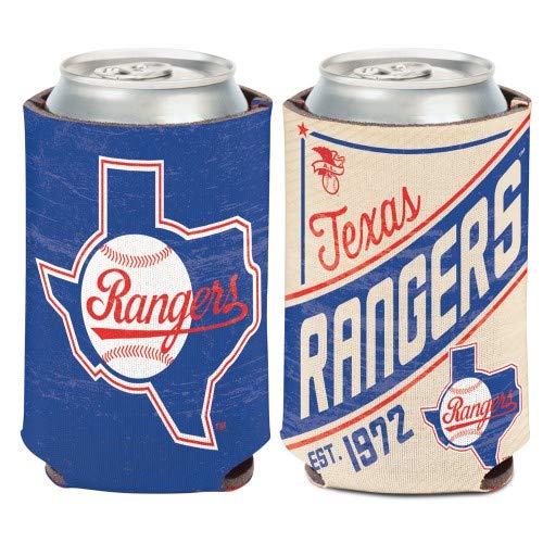 WinCraft Texas Rangers Vintage Design Insulated Can Cooler - Keep Drinks Cold at Baseball Games, BBQs & Tailgating Parties