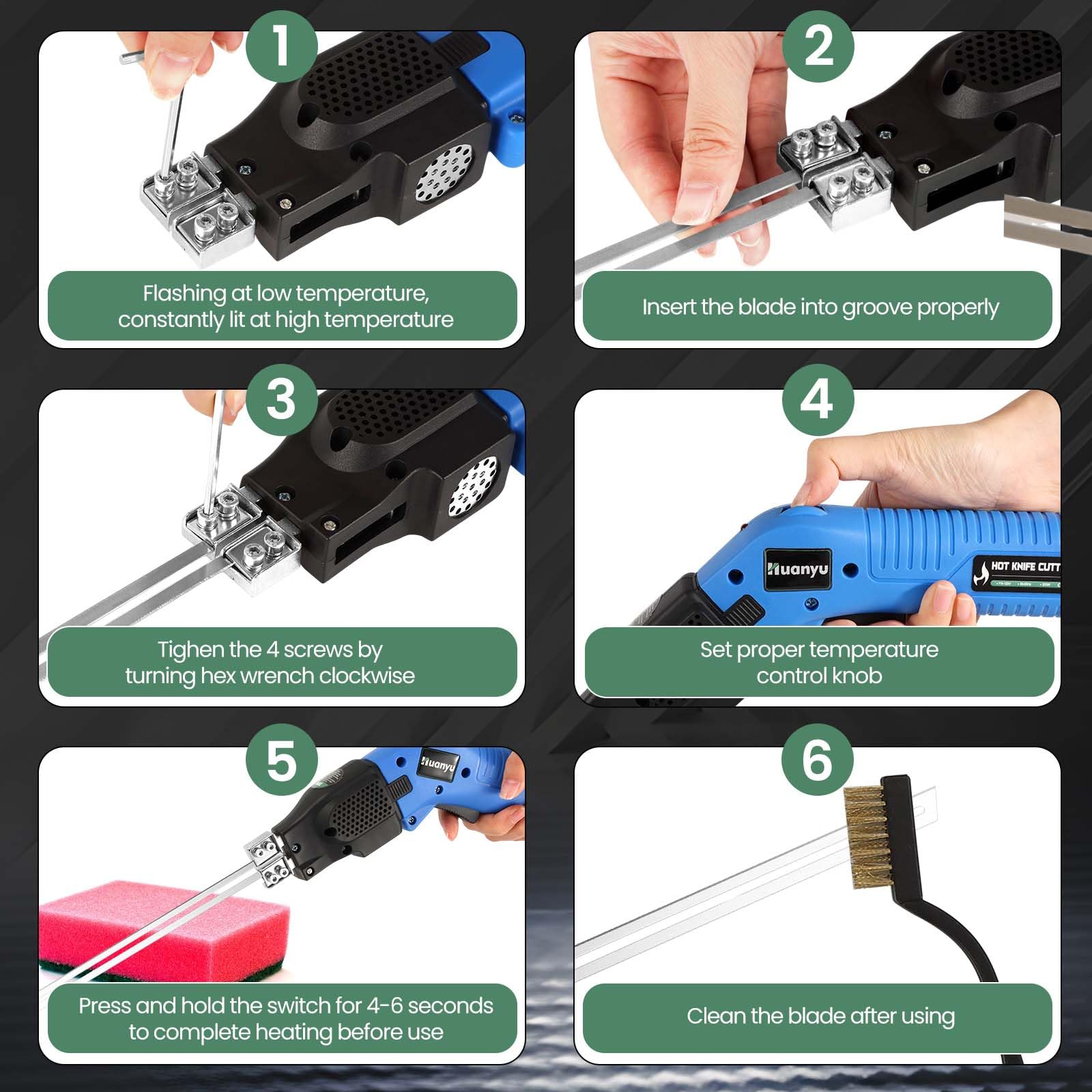 200W Electric Hot Knife Foam Cutter Kit with 6