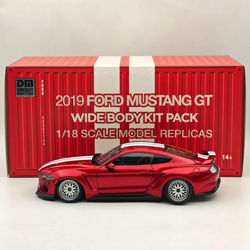 2019 Ford Mustang GT 1/18 Scale Diecast Model Car with Widebody Kit - Red RHD Collectible for Car Enthusiasts | Perfect for Display, Gifts, and Hobby Collections