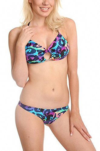 Keyhole Bandeau Top W/ Hipster Bottom - Multi Animal