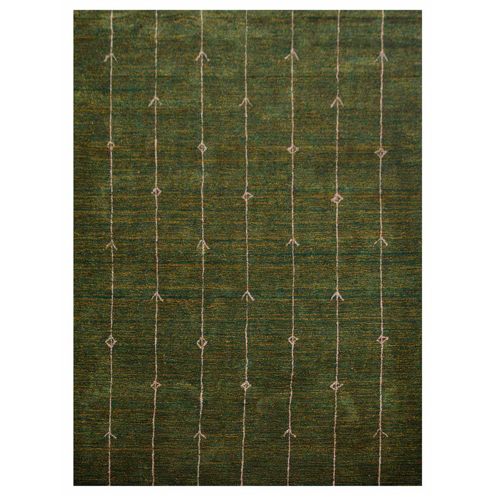 Handmade Scandinavian Wool Area Rug - Nordic Style Hand Knotted Carpet for Living Room, Bedroom & Home Decor