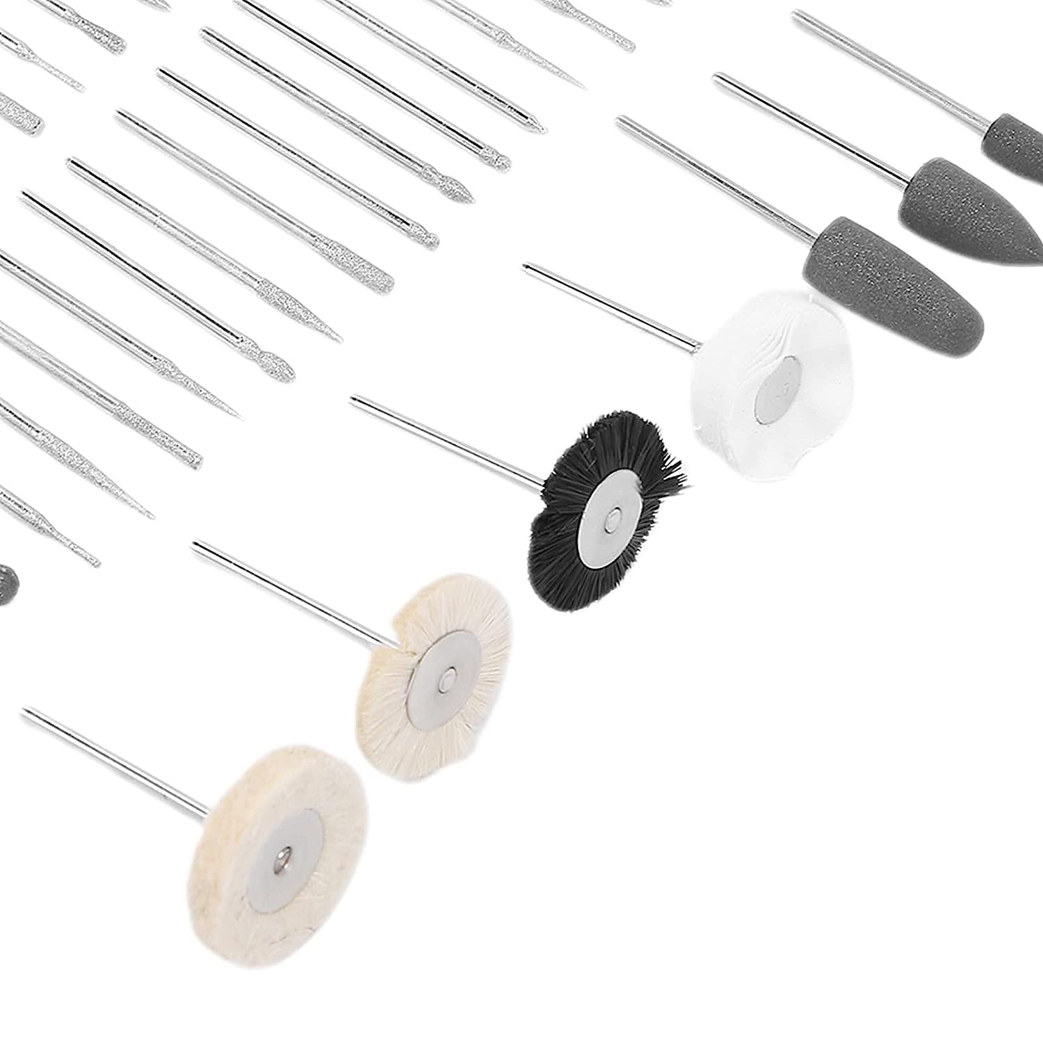 2-Piece Nail Drill Bit Set with 40 Accessories - Professional Manicure & Pedicure Tools for Home & Salon Use - Perfect for Nail Art, Acrylics & Gel Extensions