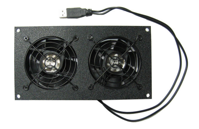 Cabcool 802U Dual 80mm USB Powered PC Case Cooling Fan Kit - Quiet Cooling Solution for Gaming PC, Home Office & Server Cabinets
