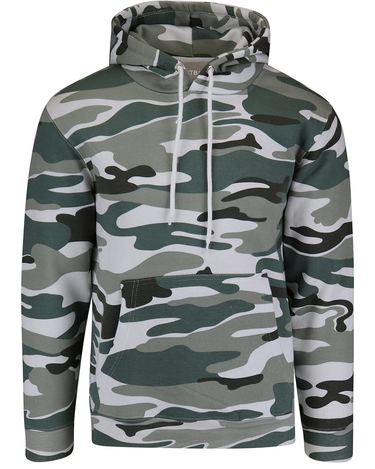 ShirtBANC Men's Camouflage Hoodie - Warm Fleece-Lined Camo Sweatshirt for Outdoor Hunting, Hiking & Casual Wear