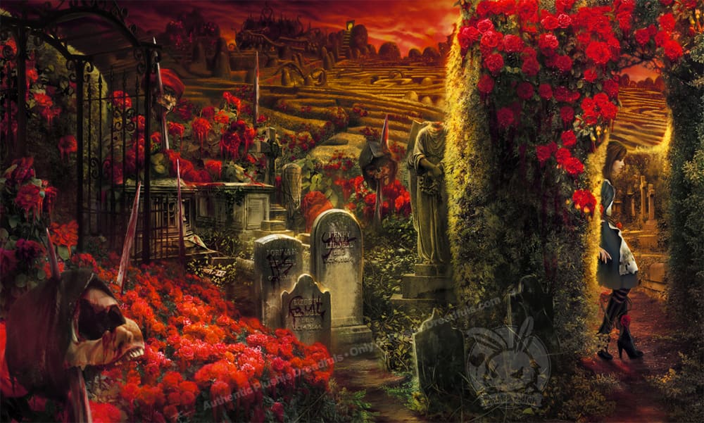 All Paths Lead to Death Tapestry - Gothic Wall Hanging Decor for Bedroom, Living Room & Dorm - Dark Fantasy Art Home Decor