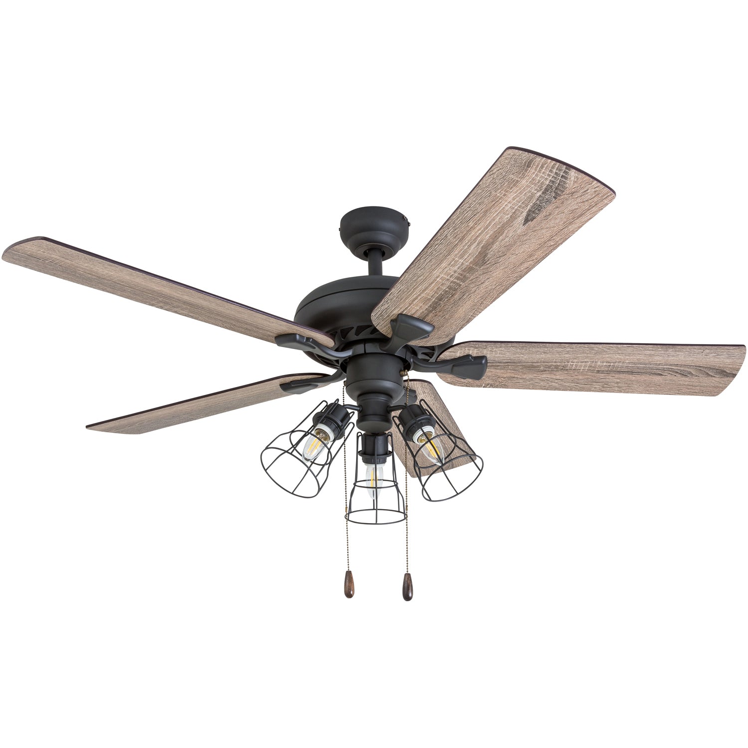 52 Inch Lincoln Woods Bronze Ceiling Fan with Remote Control - Modern Indoor Cooling for Living Room, Bedroom, and Office