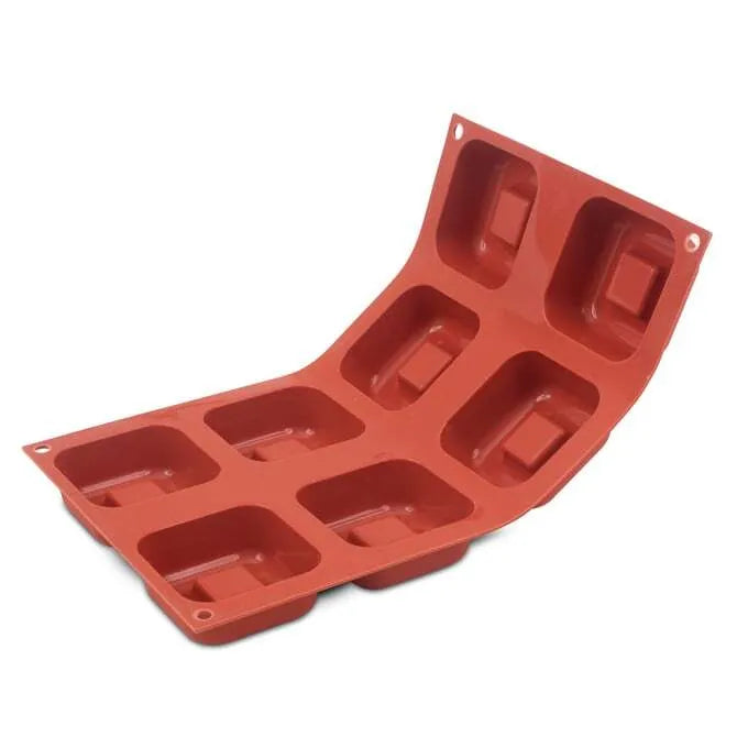 Non-Stick Orange Square Savarin Pan - Perfect for Baking Cakes, Muffins & Desserts - Durable & Easy Clean for Home & Professional Use