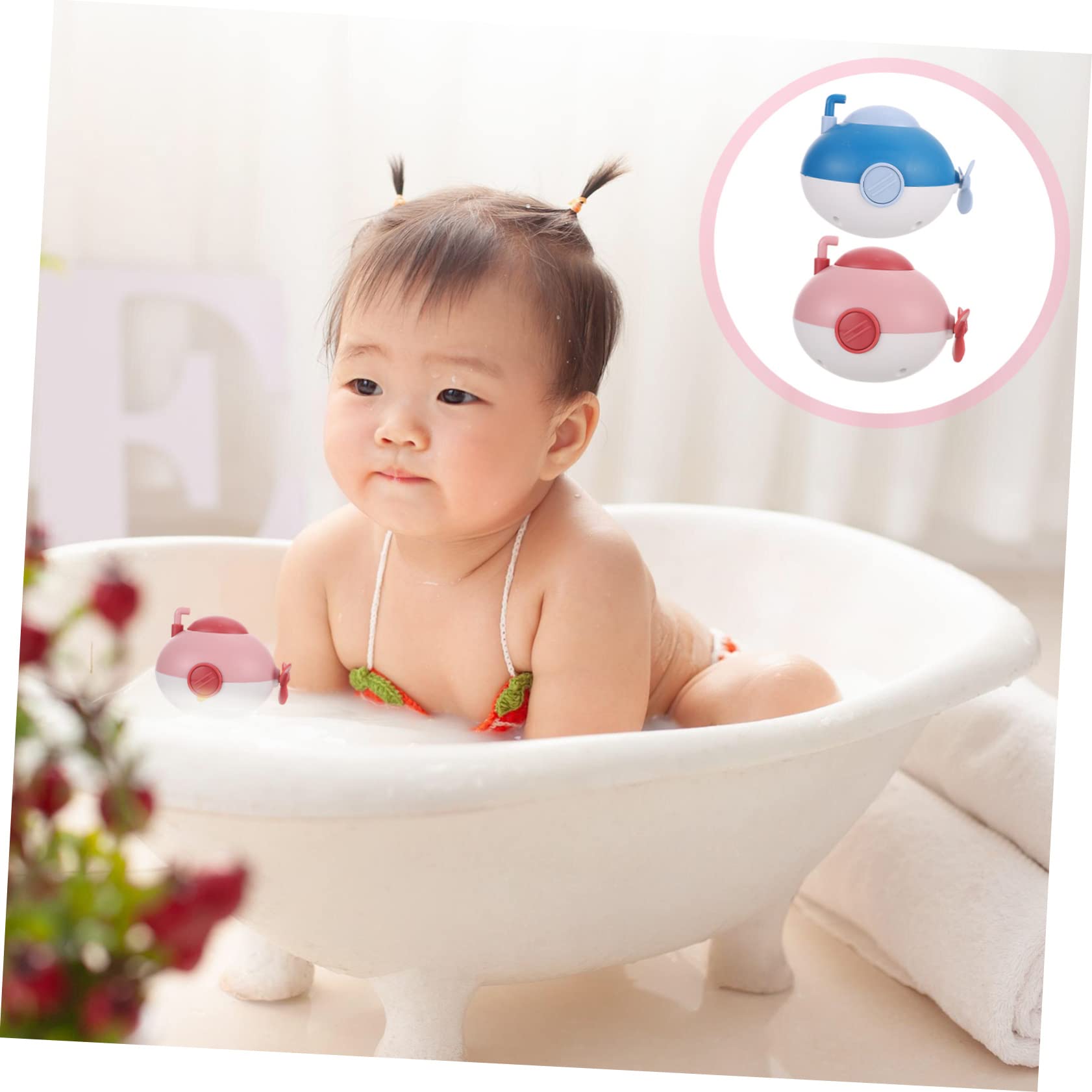 HEMOTON 8-Piece Bath Toys Set - Cute Animal & Submarine Bathtub Toys for Toddlers, Waterproof ABS Plastic for Safe Bath Time Fun - Perfect for Baby Shower Gifts & Kids Bathroom Play