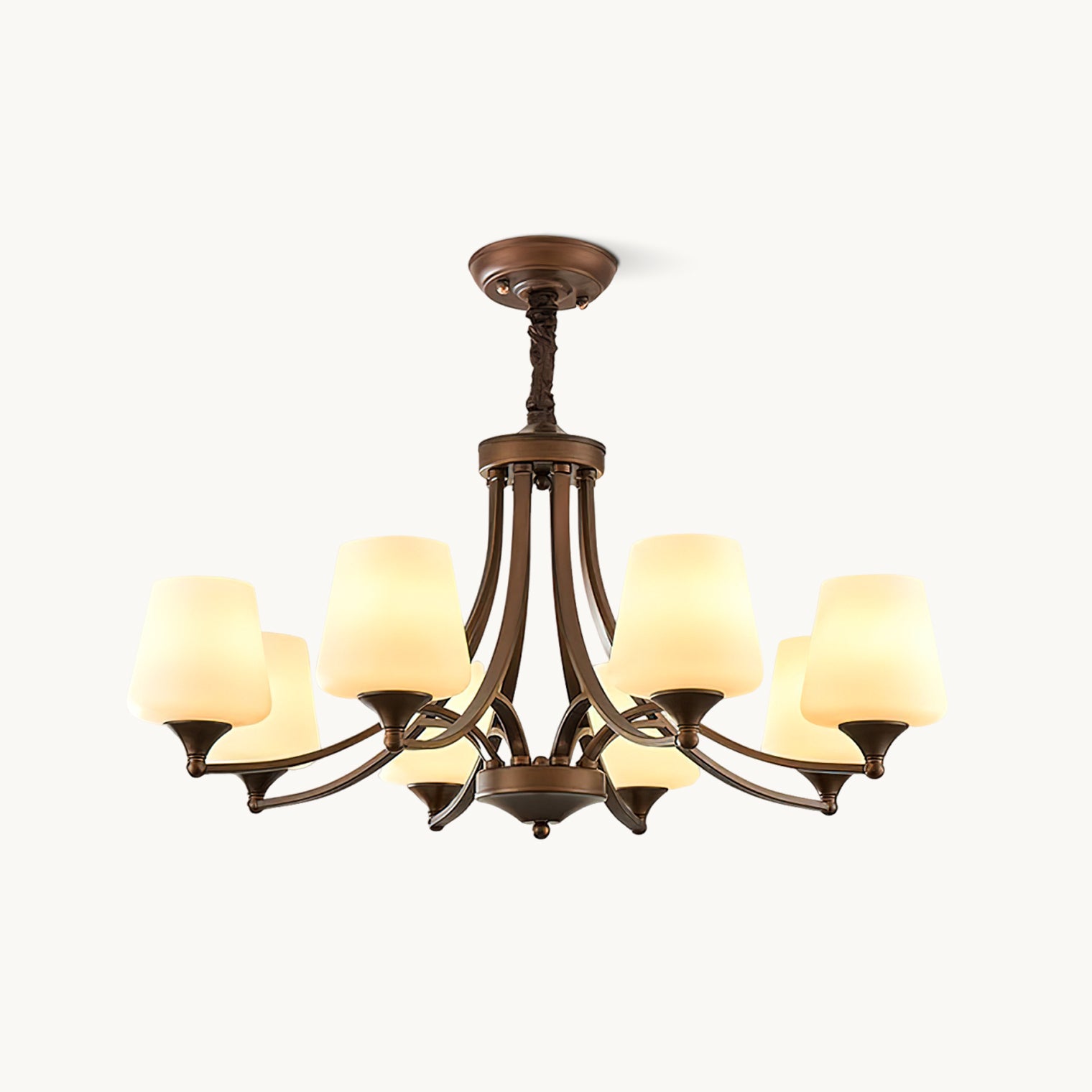 Adalyn Crystal Chandelier - Modern 6-Light Ceiling Fixture with LED Bulbs for Dining Room, Living Room & Bedroom Lighting