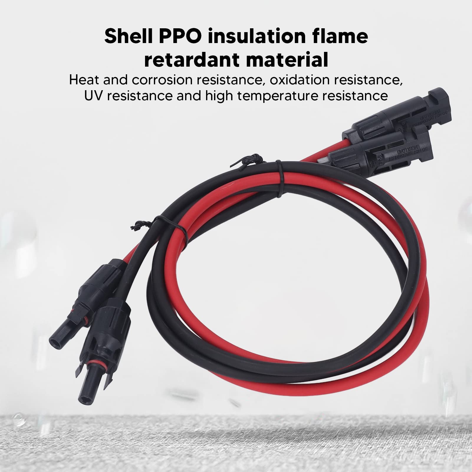 4mm² Industrial Solar Extension Cord - IP68 Waterproof Solar Cable (2-Pack) - Perfect for Outdoor Solar Panels, Garden Lights & RV Power