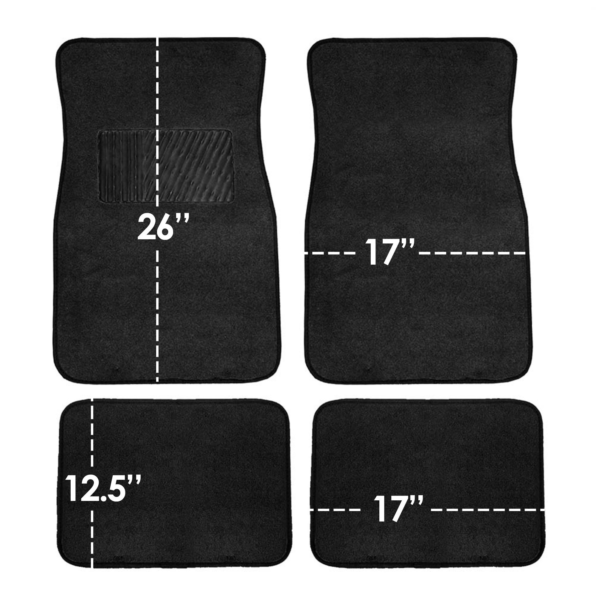 FH Group Universal Car Seat Covers with Airbag Compatibility - Full Set Includes Seat Protectors & Carpet Floor Mats | Split Rear Design, Breathable Flat Cloth (Pink) | Perfect for SUVs, Sedans & Trucks | Interior Protection & Comfort Upgrade