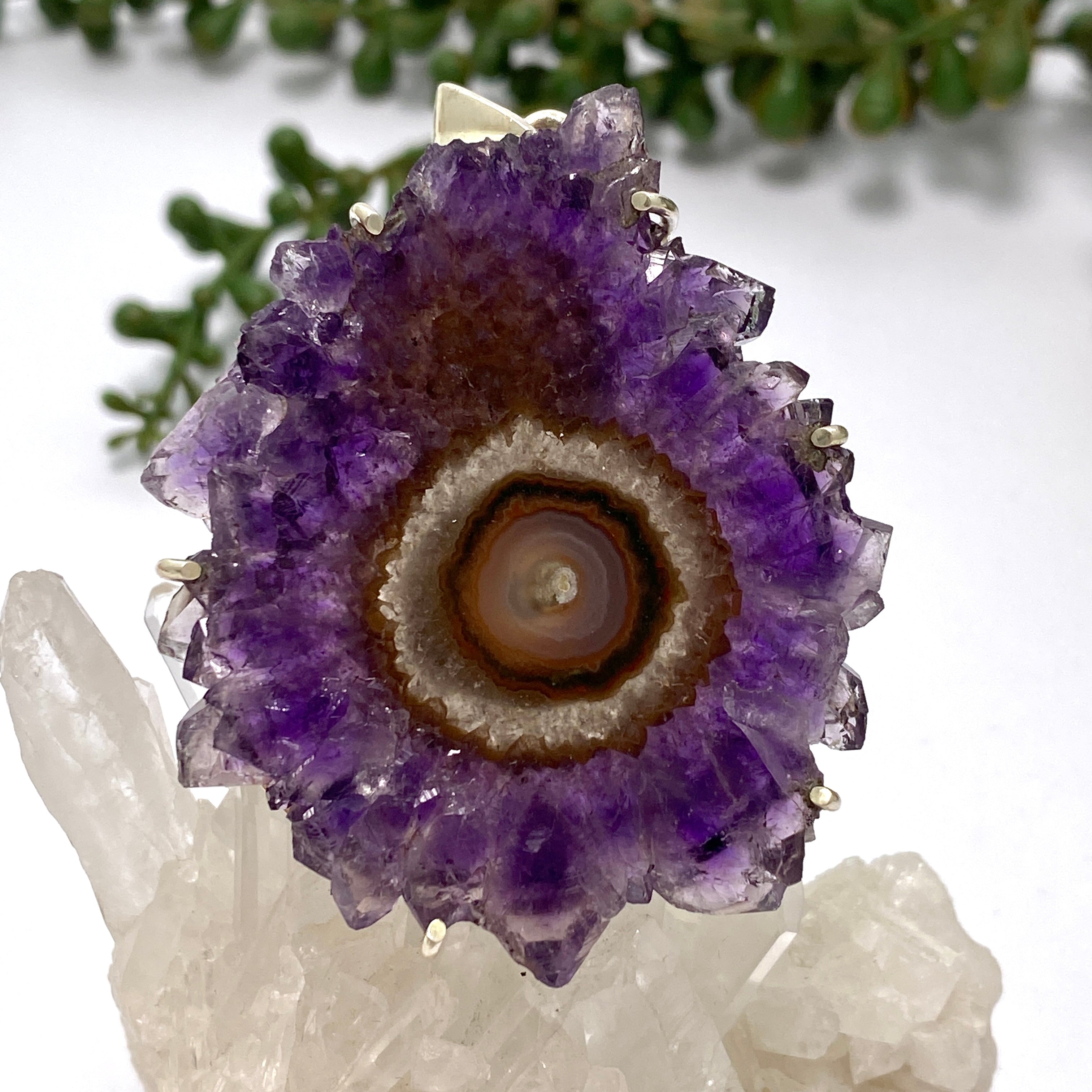 65mm Natural Amethyst Stalactite Pendant Necklace - Healing Crystal Jewelry for Meditation, Chakra Balancing & Spiritual Protection