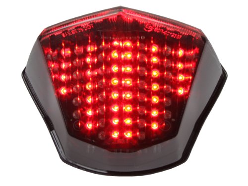 Smoke Lens Sequential LED Tail Lights for 2009-2017 Yamaha FZ6R - High Visibility Motorcycle Brake Lights for Night Riding & Enhanced Safety