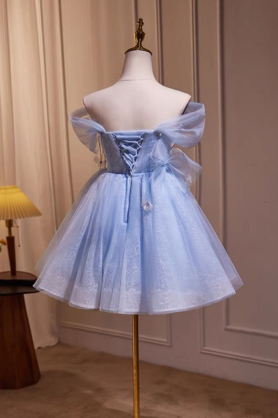 Off The Shoulder Short Homecoming Dress Sweet Birthday Dress J3705 - Elegant Floral Print Party Gown for Prom, Cocktail, Date Night & Special Occasions