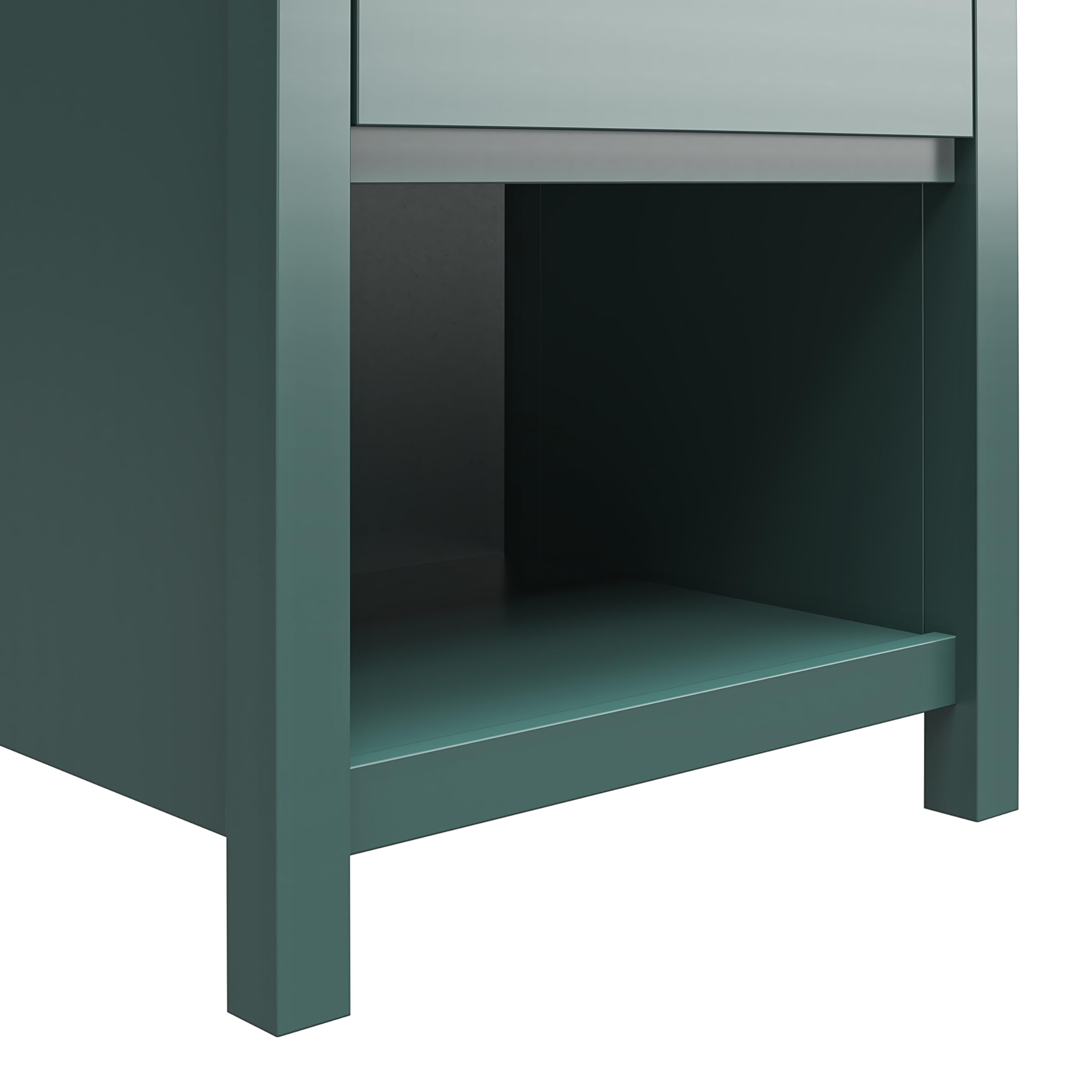 Little Seeds Monarch Hill Haven Kids' 1 Drawer Nightstand, Hunter Green - Perfect for Bedroom Storage & Organization, Nursery Furniture, Kids Room Decor