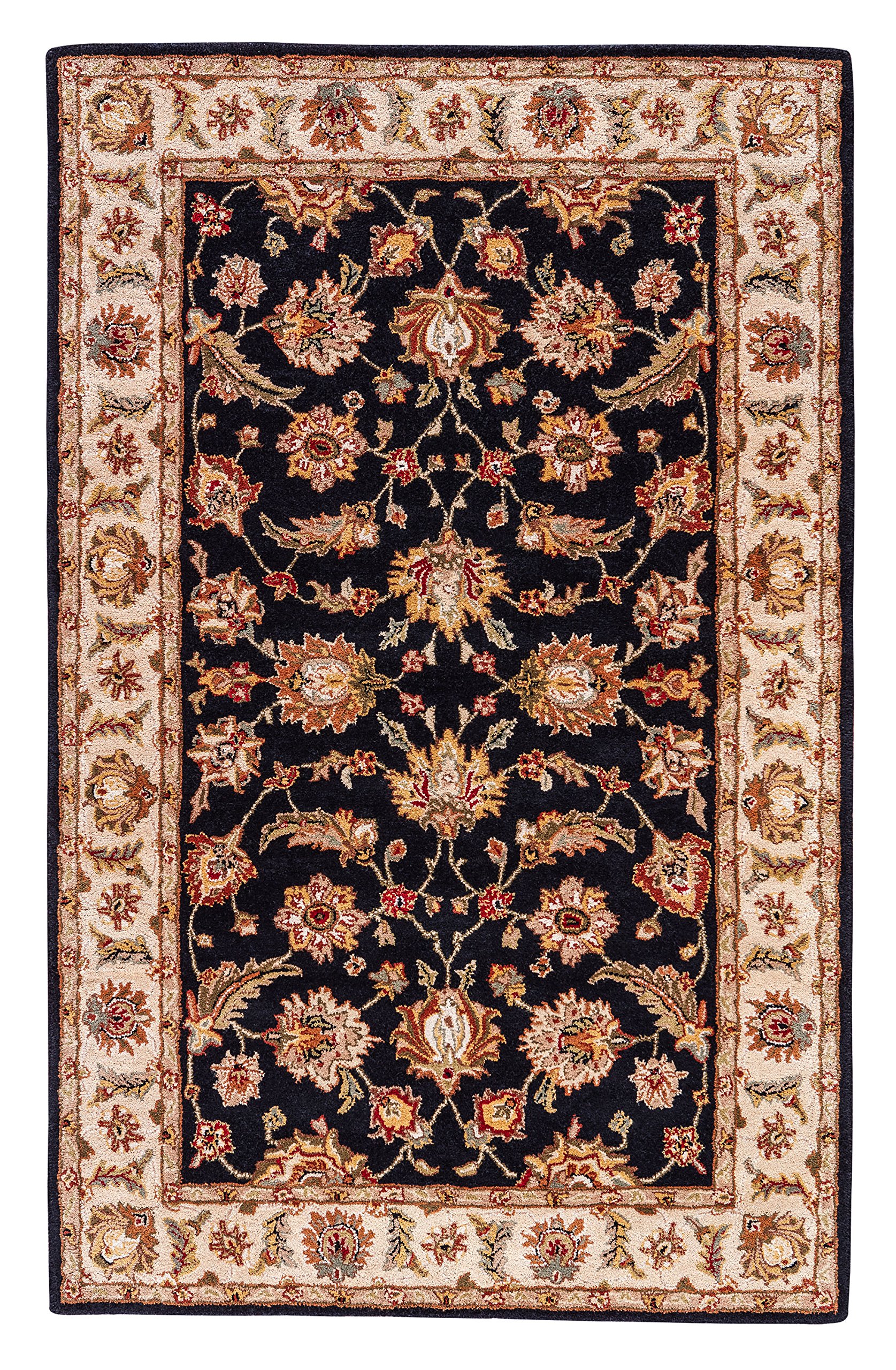 Jaipur Rugs Inc Hand Tufted Wool Rug - Selene Ebony/Sand - 2.6' x 10' - Soft & Durable for Living Room, Bedroom, or Office Decor