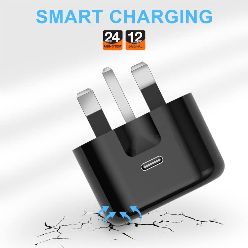 Fast Charging USB C Plug for iPhone 16/16 Plus/16 Pro/16 Pro Max/15/15 Plus/15 Pro/15 Pro Max/14/14 Pro/14 Pro Max/13/13 Pro/13 Pro Max - 2 Pack Black Wall Charger with Quick Charge 3.0 - Perfect for Home, Office & Travel Charging Needs