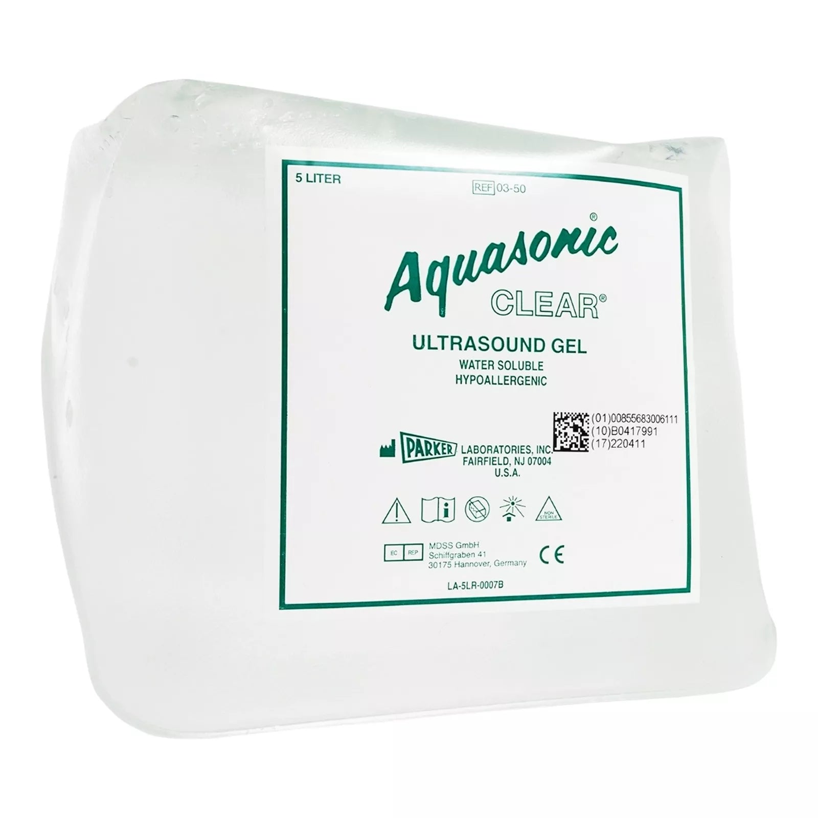 Aquasonic Clear Sonicpac Ultrasound Gel - 5 Liter Cubitainer for Medical & Cosmetic Ultrasound Procedures | Professional Conductive Gel for Ultrasound Machines, Physical Therapy & Skin Care Treatments