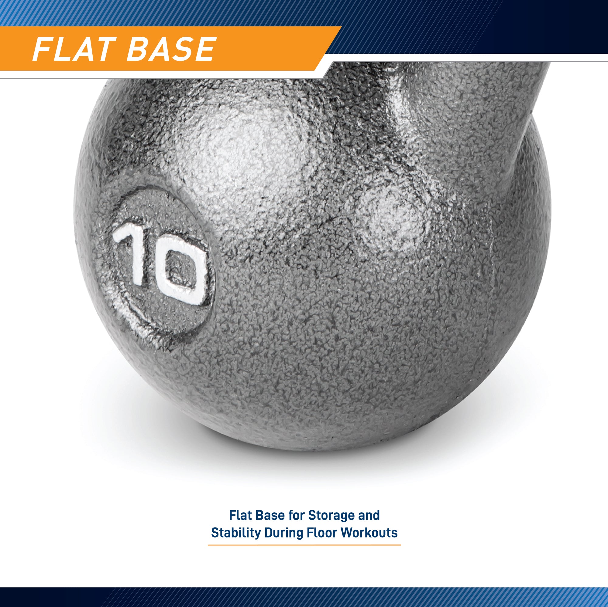 10lb Hammertone Kettlebell - Heavy Duty Cast Iron Workout Weight for Strength Training, CrossFit & Home Gym | HKB 010 | Perfect for HIIT, Functional Fitness & Muscle Building