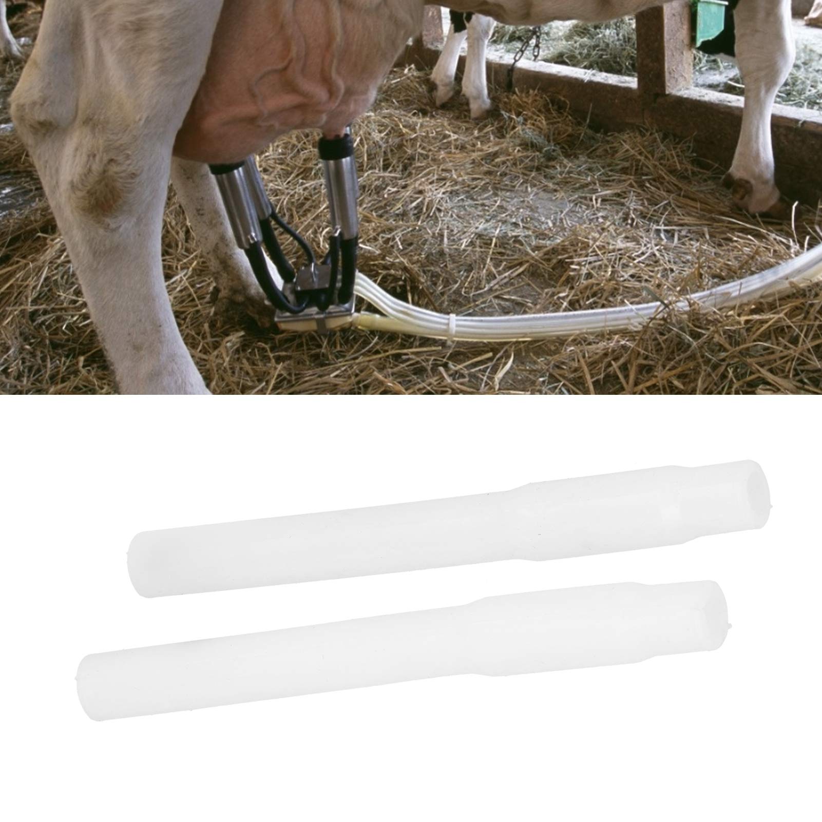 2PCS Silicone Milking Machine Replacement Tubes - Short Pipe Accessories for Dairy Milker Equipment | Perfect for Farm Use & Cow Milking Maintenance