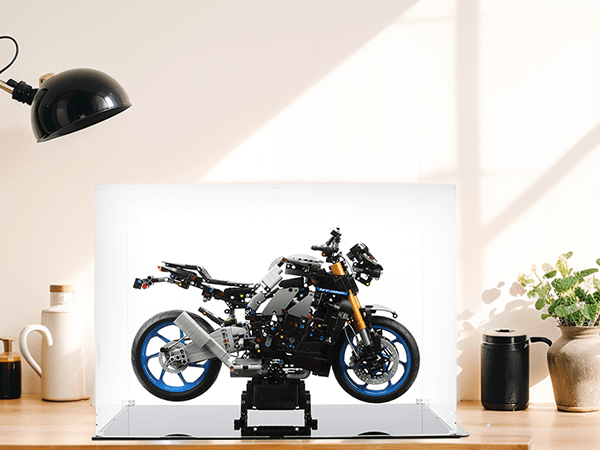LEGO Yamaha MT-10 SP 42159 Motorcycle Display Case - Premium Acrylic Showcase for Collectible Model Bikes | Perfect for Home, Office & Gift Giving