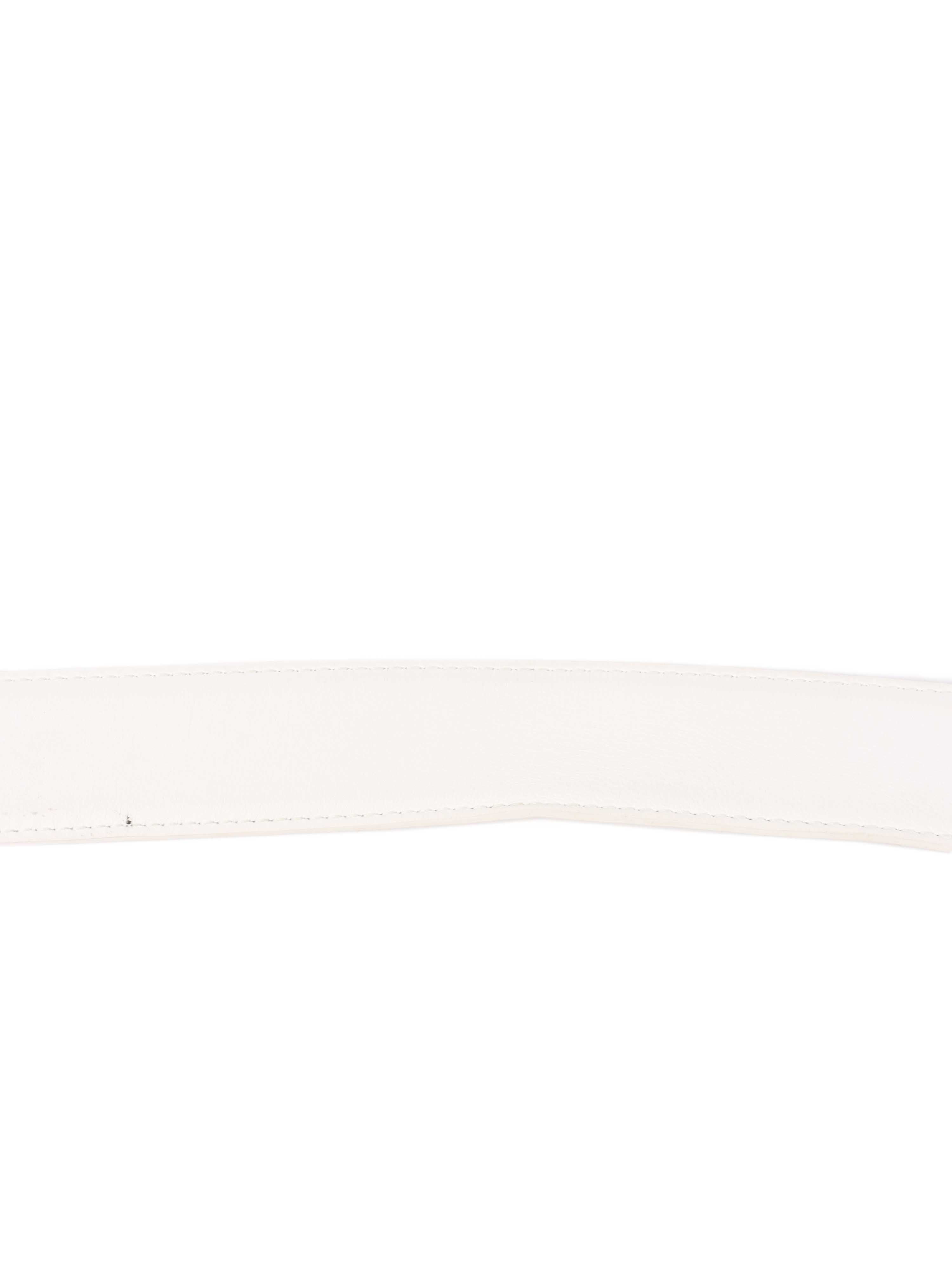 Dolce & Gabbana White Leather Belt for Men - Luxury Designer Fashion Accessory | Perfect for Casual Wear, Office & Special Occasions