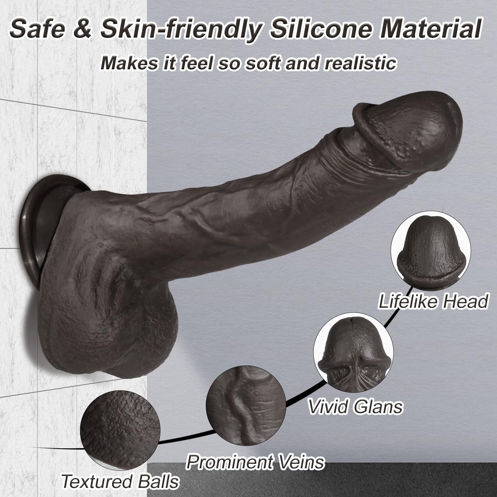 Realistic Silicone Thrusting Dildo Vibrator - 10 Vibration Modes & Heating G-Spot Stimulator with Suction Cup Base & Remote Control | Adult Sex Toy for Women & Couples | Perfect for Solo Play, Partnered Fun, and BDSM Exploration