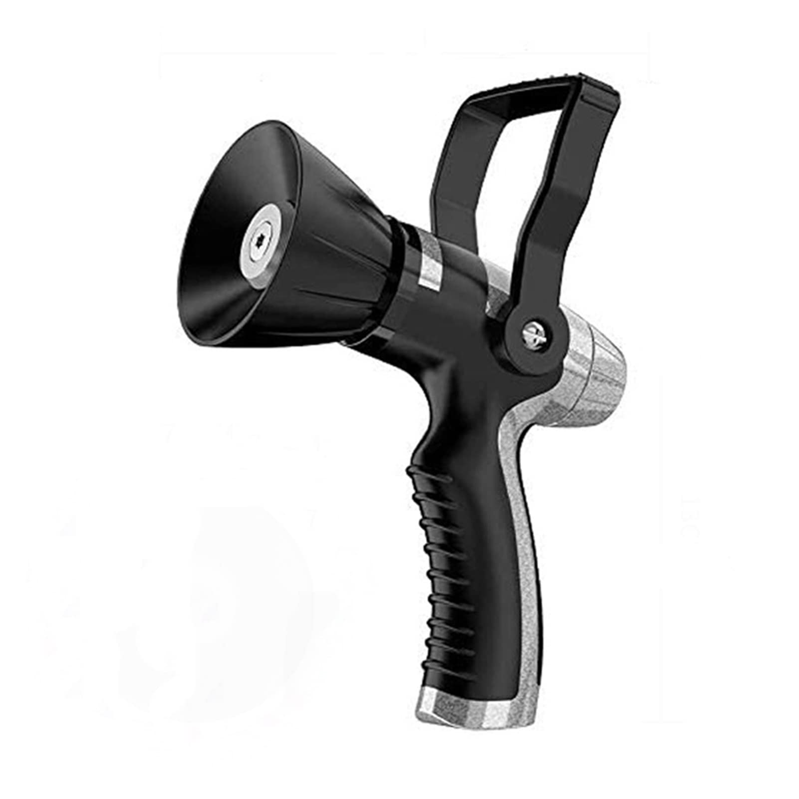 High Pressure Metal Garden Water Spray Gun - Fireman Style Sprinkler Hose Nozzle for Lawn, Garden Irrigation & Car Washing - Durable Black Outdoor Watering Tool (Perfect for Gardening, Lawn Care, Plant Watering, Vehicle Cleaning & Outdoor Cleaning Tasks)