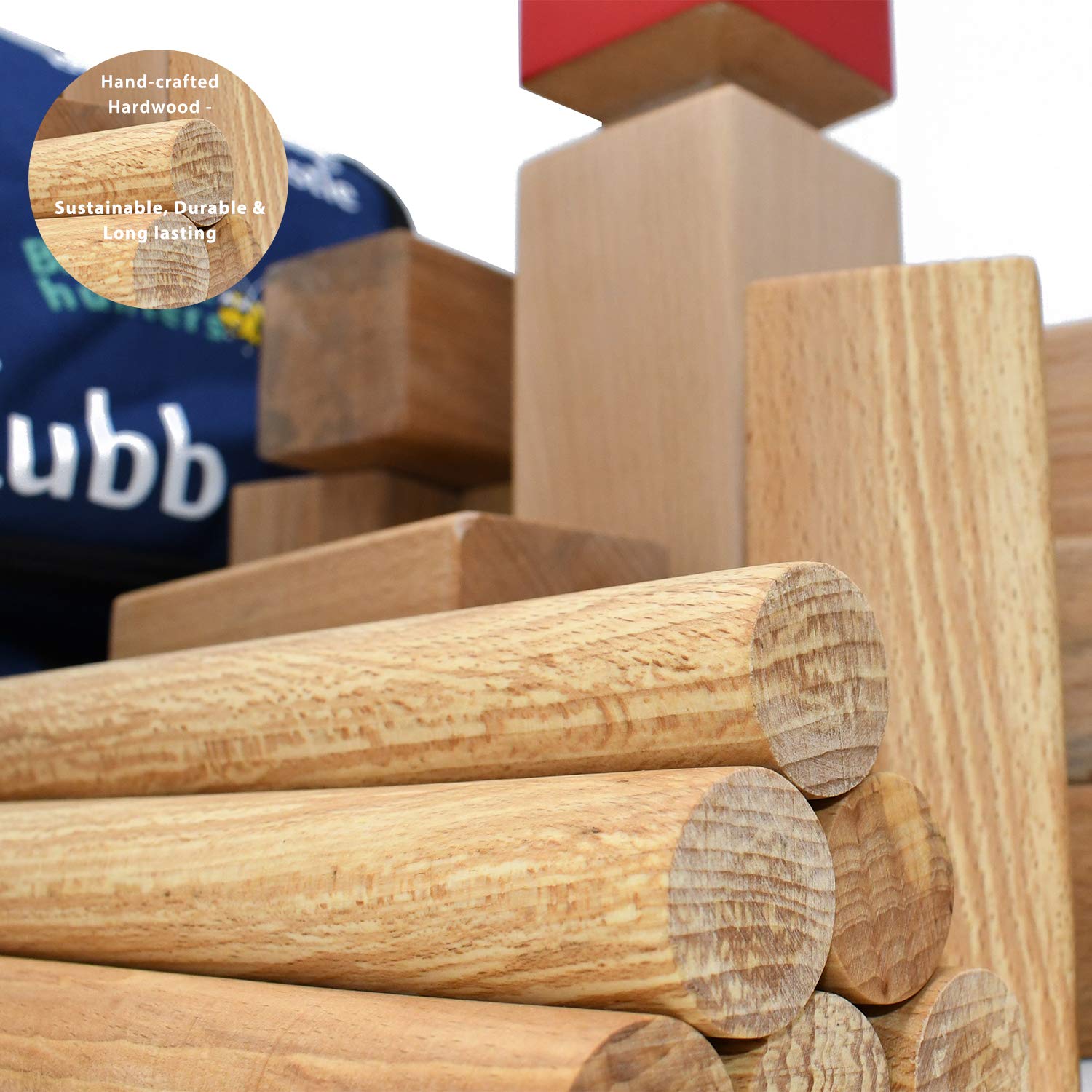 Premium Viking Kubb Game Set in Carry Bag – Outdoor Wooden Tossing Game for Backyard, Lawn, and Beach Fun – Big Game Hunters