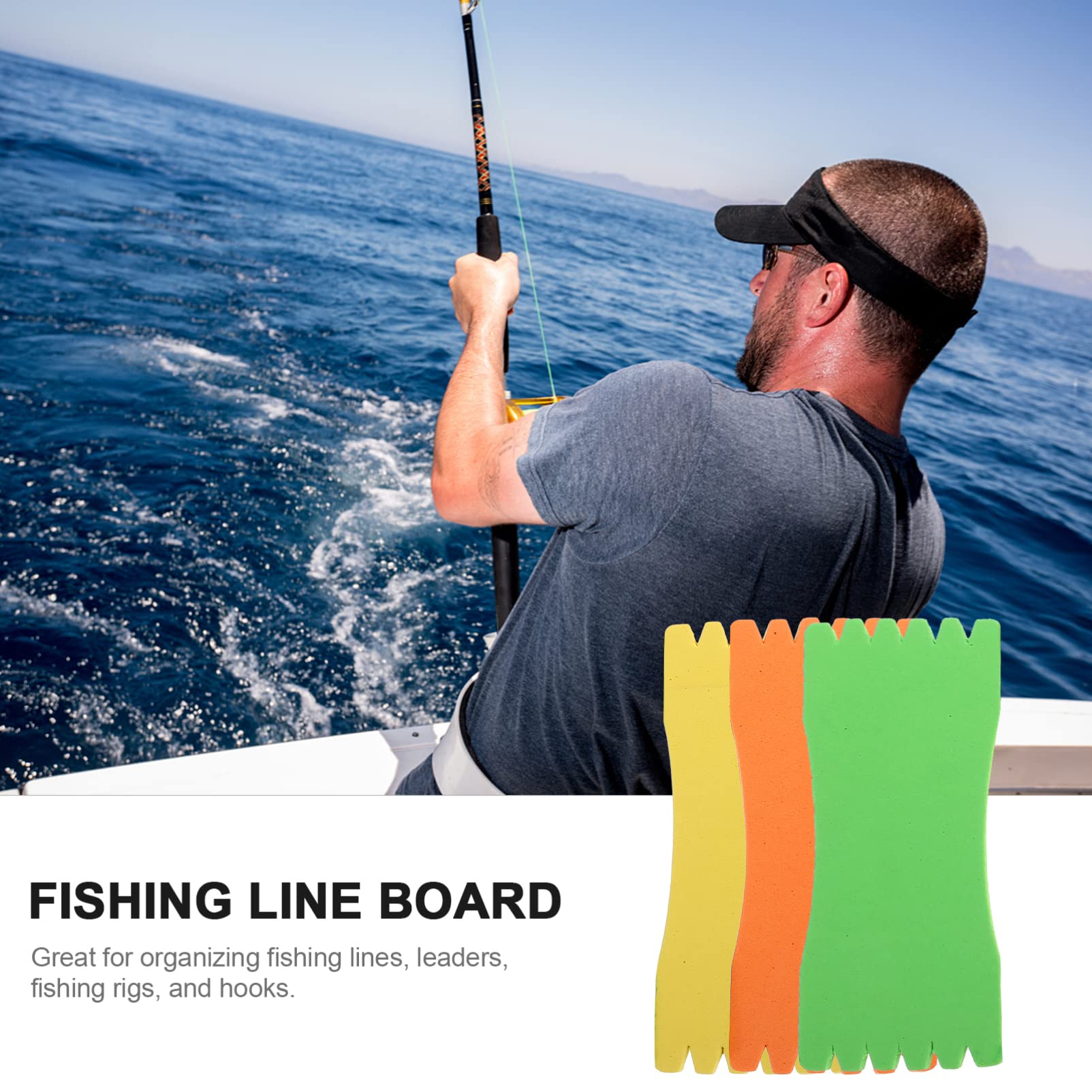 **Gatuida 10-Piece Foam Fishing Line Spool Board – Fishing Leader Wire Wrapped Holder & Hook Organizer – Ideal for Freshwater, Saltwater, and Ice Fishing**