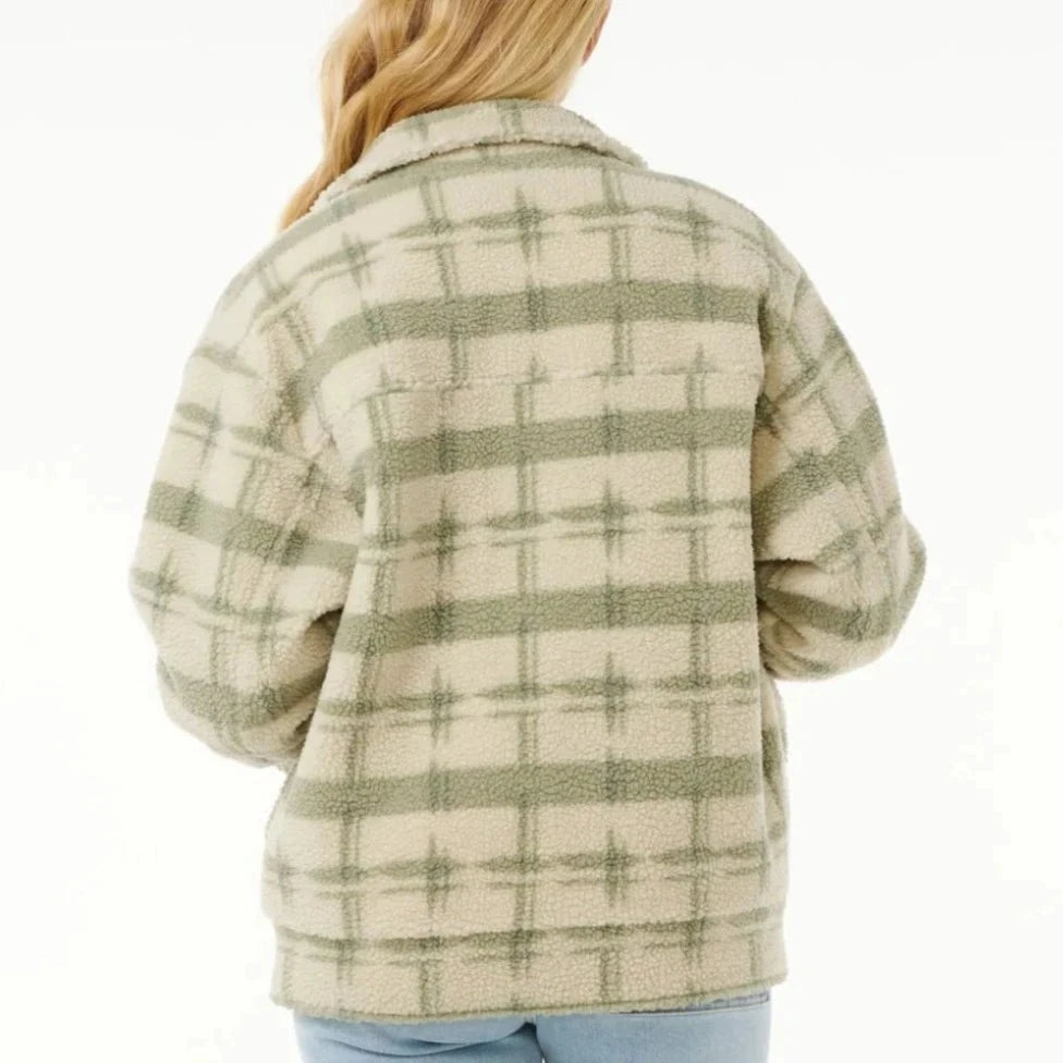 Rip Curl Women's Sunrise Session Sherpa Jacket - Cozy Fleece Winter Coat for Outdoor Activities & Casual Wear - Perfect for Hiking, Camping & Everyday Fashion