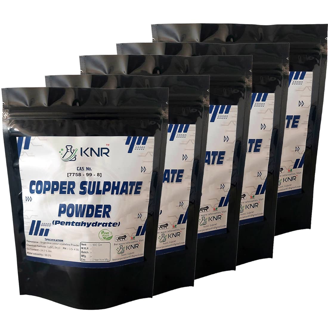 KNR Copper Sulphate Powder (4.5 Kg/10 lbs) | Blue Vitriol, Cuso4 Powder for Plants, Gardening & Swimming Pools | Algae Control & Root Killer | Water Treatment, Fungicide, Soil Amendment (4500g) - Perfect for Pond Maintenance, Agriculture & Pool Care