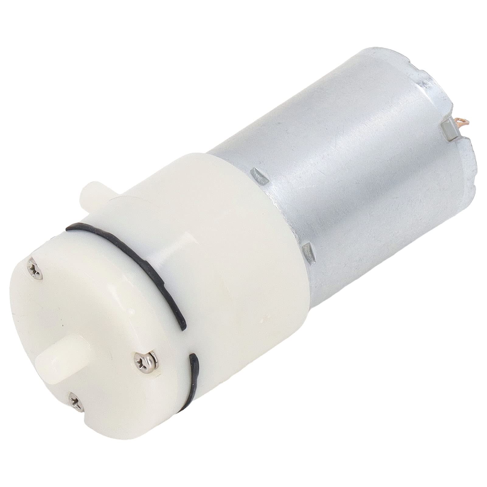 12V Miniature Vacuum Pump - DC Diaphragm Air Pump for Air Sampling & Instrument Equipment | Compact 90° Angle Ports | 1.8A 30W White Micro Air Pump | Ideal for Medical Devices, Lab Testing & Industrial Automation