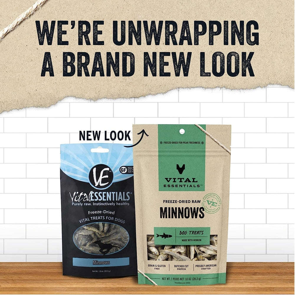 Grain-Free Freeze-Dried Minnows Dog Treats - All-Natural, High-Protein Snacks for Small & Large Dogs - Perfect for Training, Rewards & Dental Health