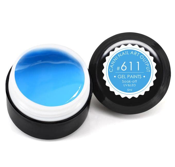 CANNI 5ml UV Gel Nail Polish - Soak Off Gel Paint for Nail Art, Solid Colors Gel Lacquer, Long Lasting Nail Varnish (Color 611) - Perfect for Salon, Home Manicures & Nail Extensions