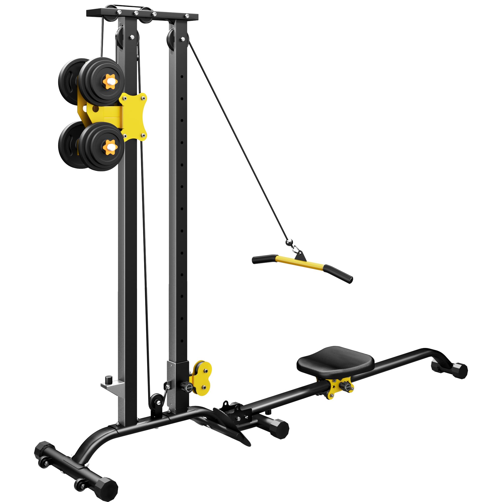 Soges Foldable LAT Pull Down and Rowing Machine - Multi-Functional Low Row Cable LAT Tower for Home Gym, Strength Training & Full Body Workout | Perfect for Small Spaces & Home Fitness Enthusiasts