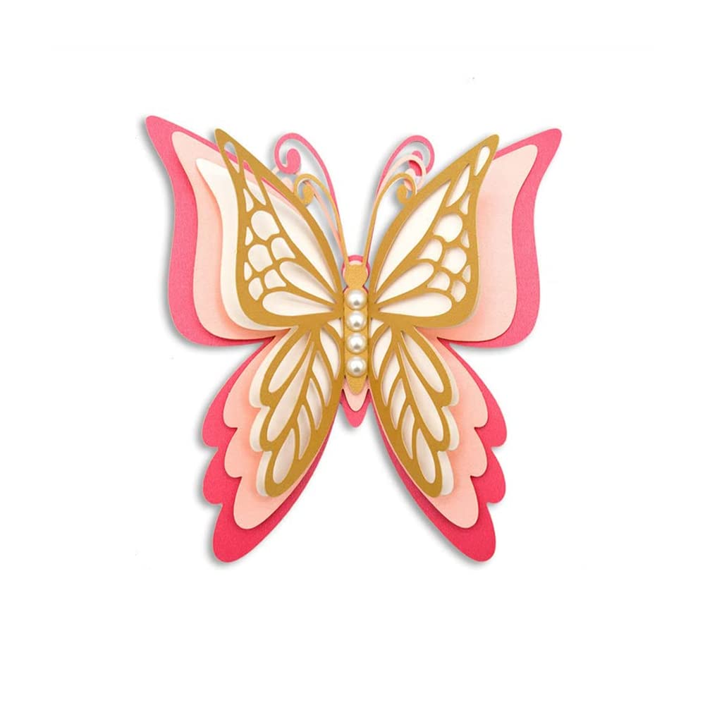 3D Butterfly Wall Decor Stickers - 1 Pack DIY Decals for Bedroom, Living Room, Party & Wedding Decorations - Perfect for Birthday Cakes, Home Décor & Wall Art - Reusable Peel & Stick Design for Easy Application