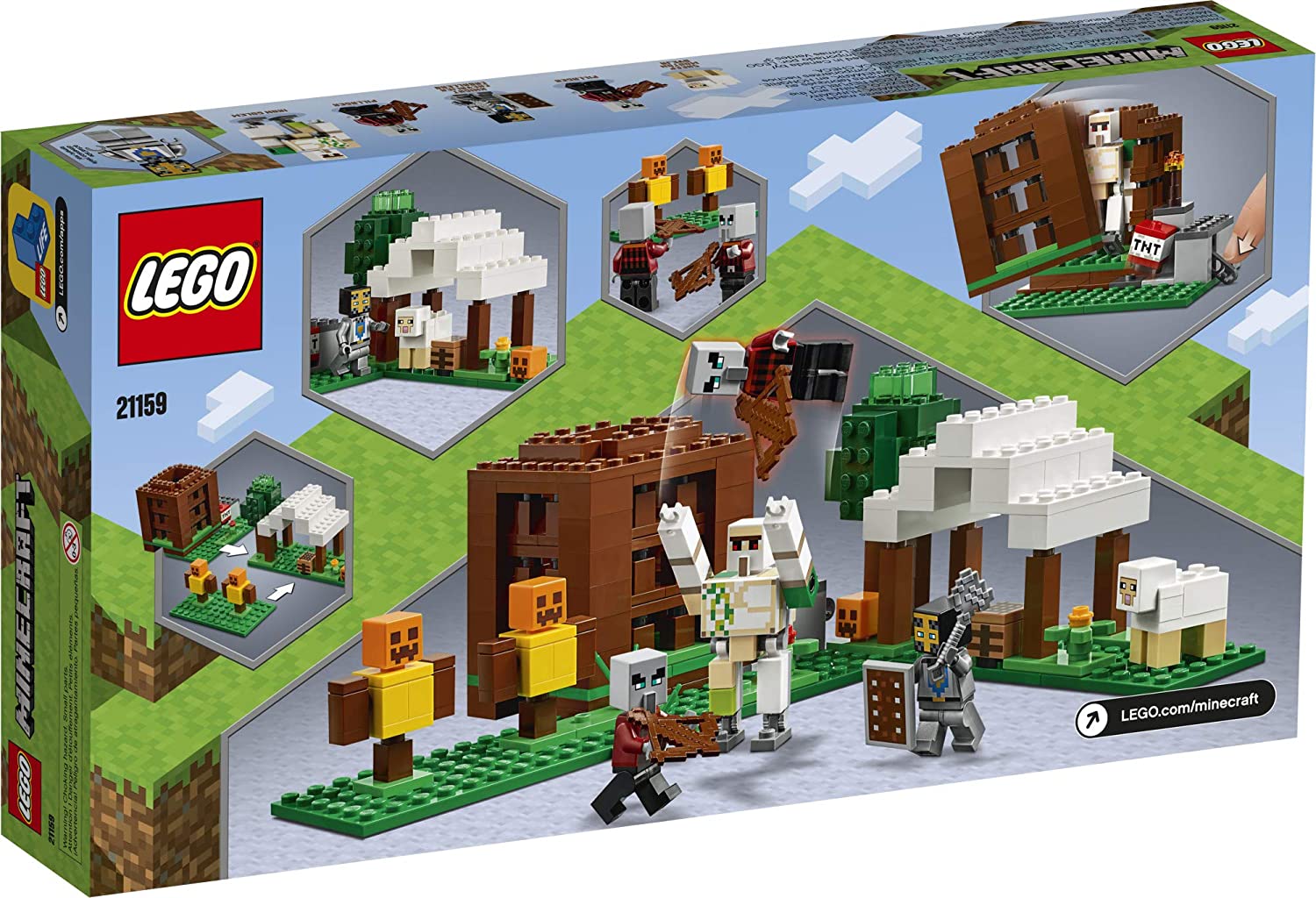 LEGO Minecraft The Pillager Outpost 21159 Building Kit - Creative Construction Toy for Kids & Adults - Perfect for Minecraft Fans & Collectors - Great for Playtime, Gifts & Display