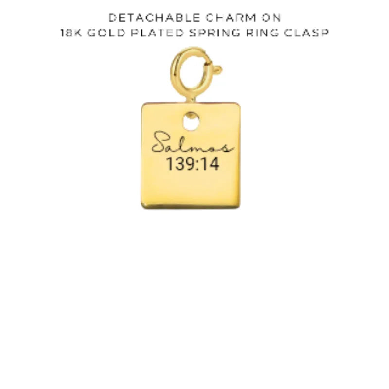 Personalized Engraved Charms with Detachable Clasp - Custom Name Jewelry Gift for Women - Perfect for Necklaces, Bracelets & Keychains - $10.00