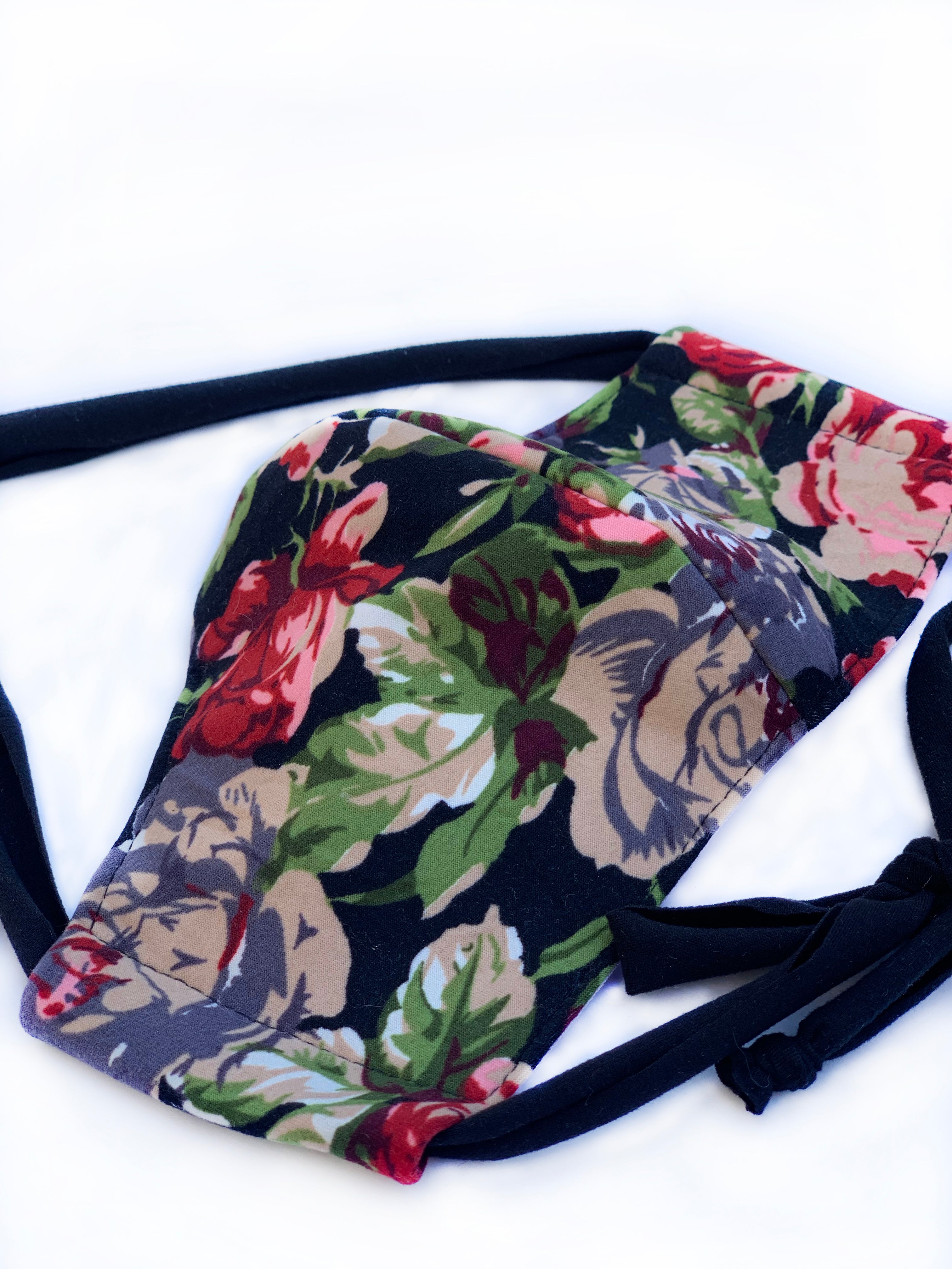 Autumn Rose Face Mask - Soft & Breathable for Daily Use, Travel & Skincare - Floral Design for Women & Men