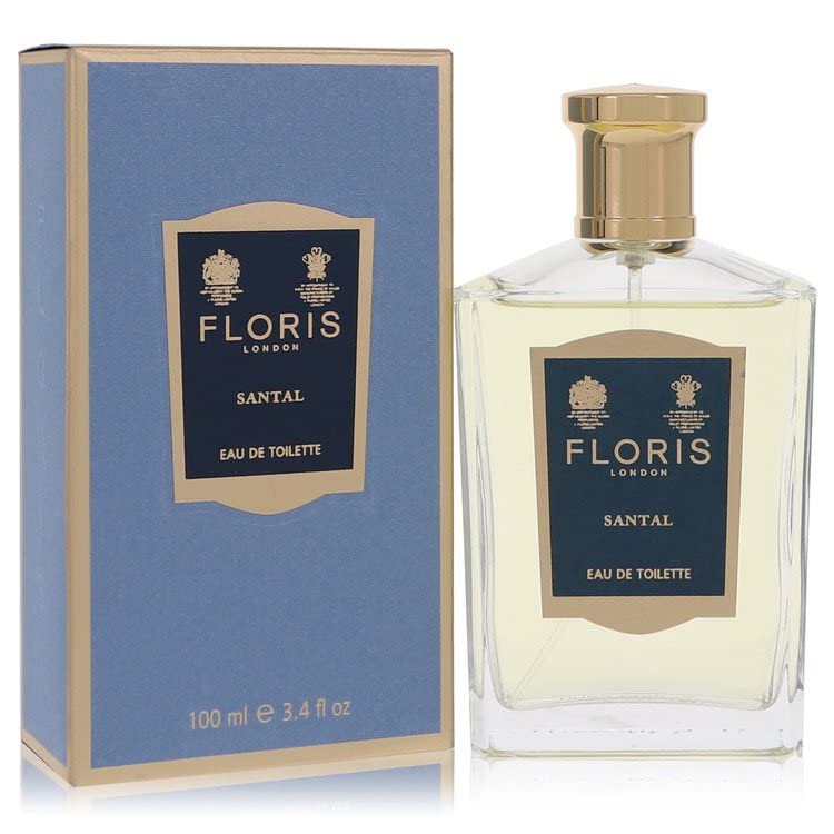 Floris Santal Cologne for Men - 3.4 oz Eau De Toilette Spray | Woody & Spicy Fragrance | Long-Lasting Luxury Scent | Perfect for Date Night, Office & Special Occasions