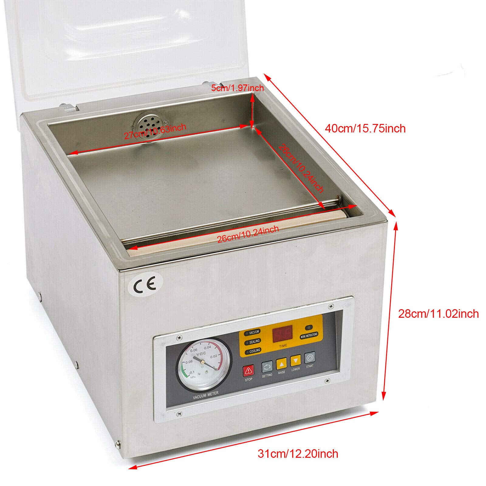 Commercial Chamber Vacuum Sealer Machine 110V - Heavy Duty Food Vacuum Packaging System for Meat, Cheese & Meal Prep | Perfect for Restaurants, Home Kitchens & Food Preservation