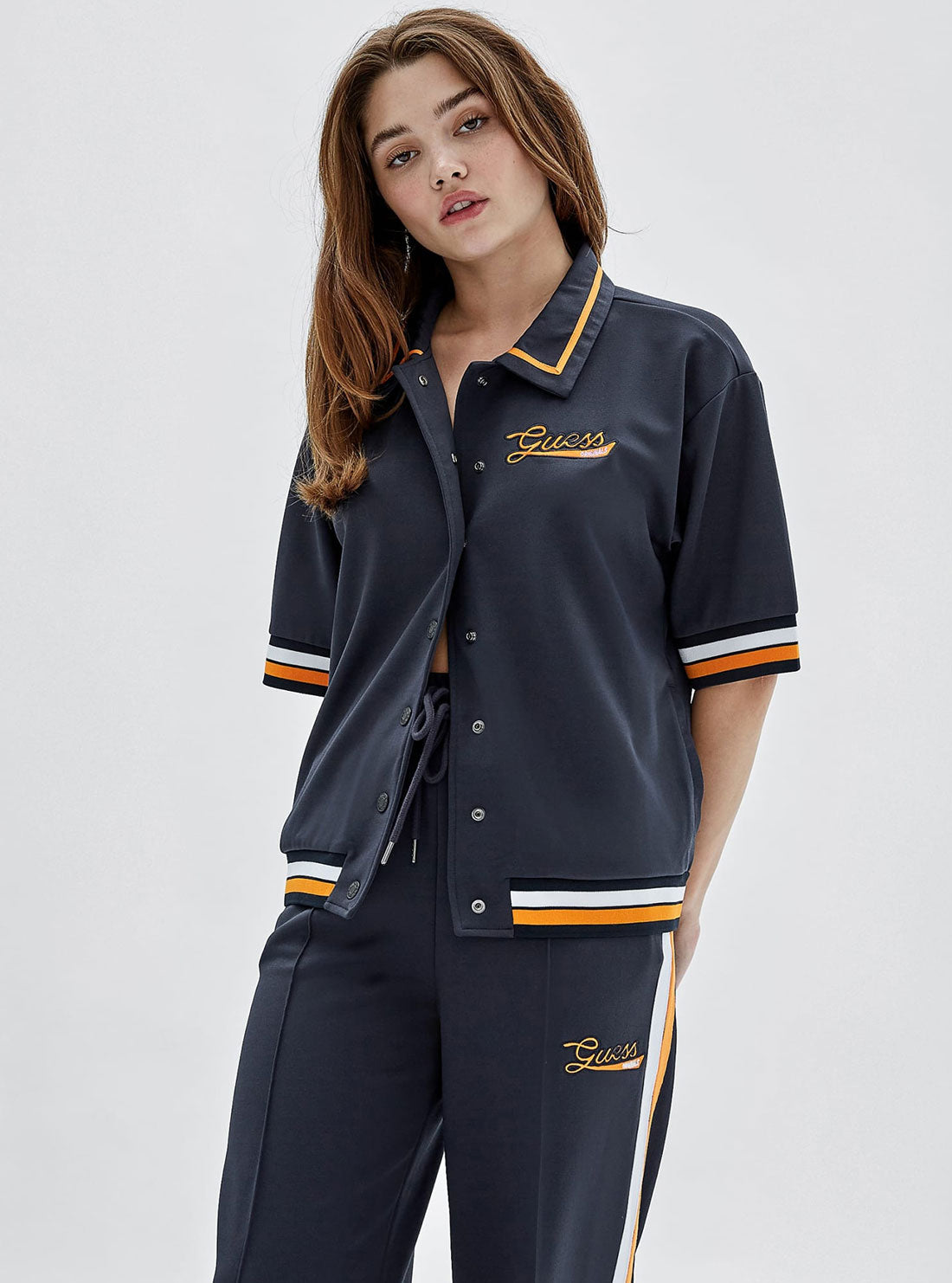 Guess Originals Navy Virsa Track Shirt - Men's Casual Short Sleeve Tee for Streetwear & Everyday Wear