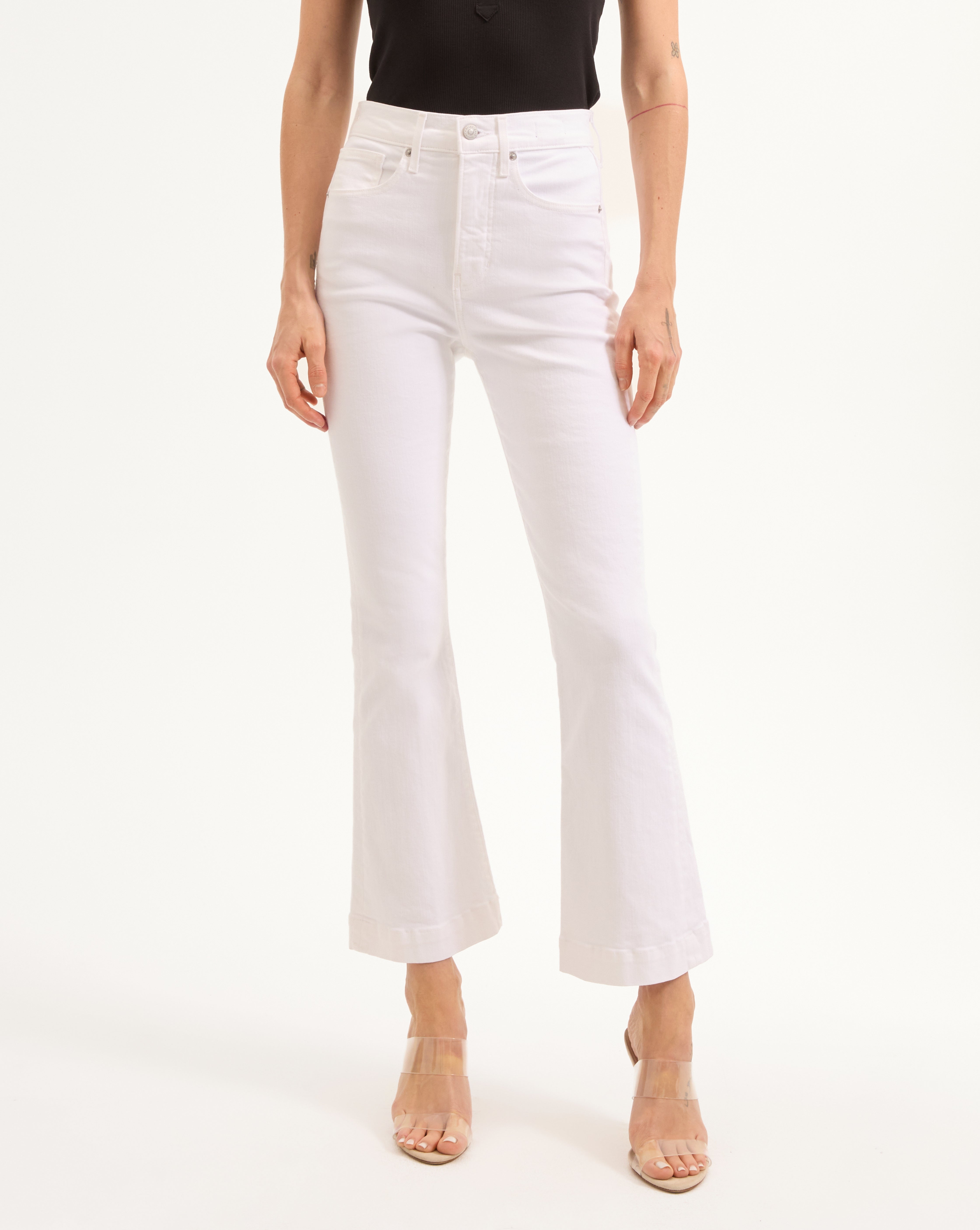 Carson High Waist Kick Flare Jeans for Women - Vintage Retro Stretch Denim Pants | Perfect for Casual Outfits, Date Nights & 70s Style Fashion