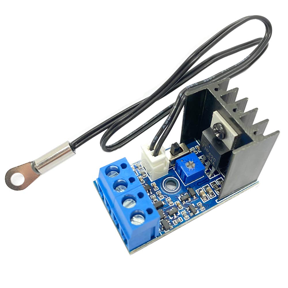 12V PC Fan Speed Controller - Automatic CPU Temperature Control for 2/3/4-Wire Fans - PC Cooling & Case Fan Regulation