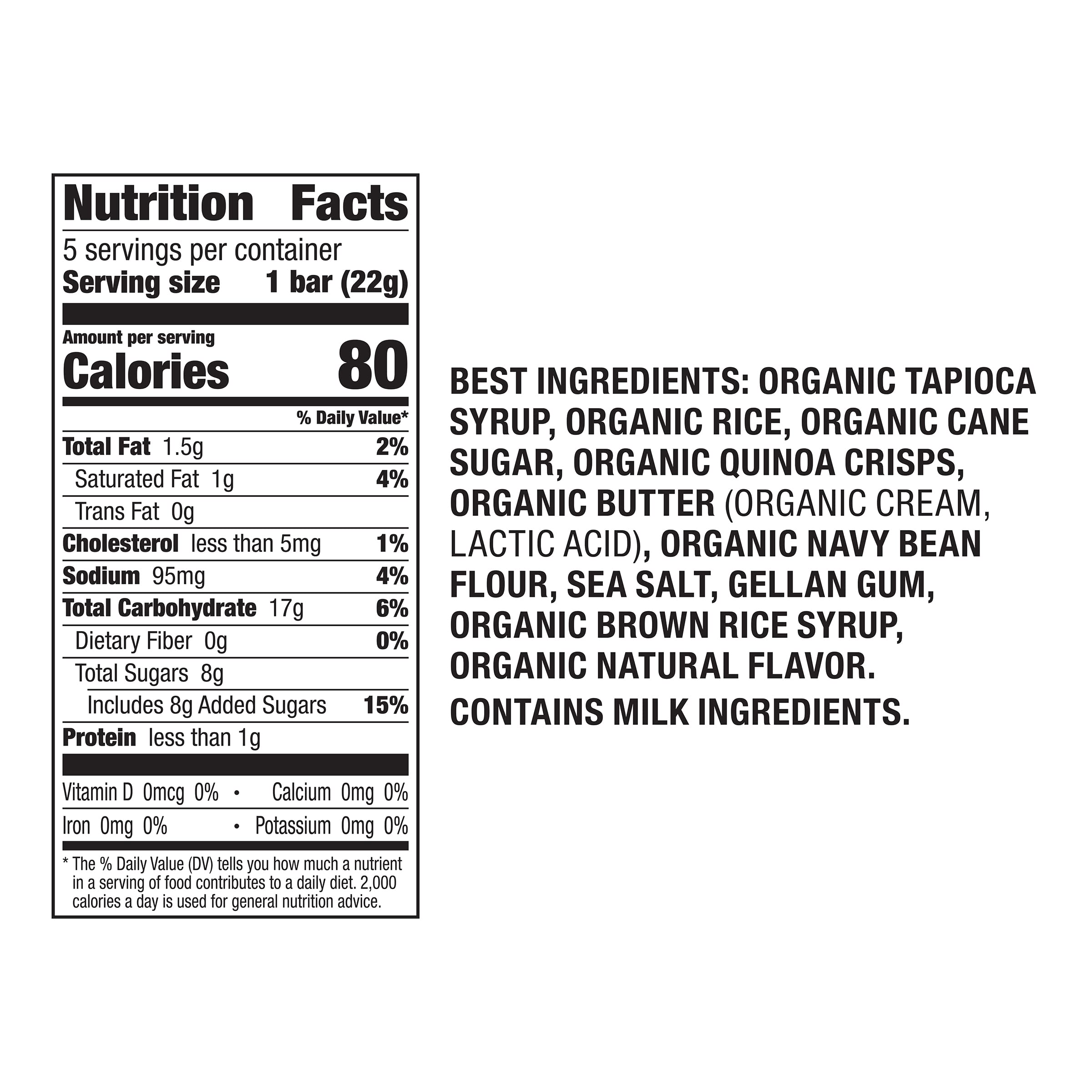 Annie's Organic Original Crispy Snack Bars - Gluten Free, Non-GMO, 3.9 oz (5 Count) - Healthy Kids Snacks for Lunch Box, School, Travel & On-The-Go