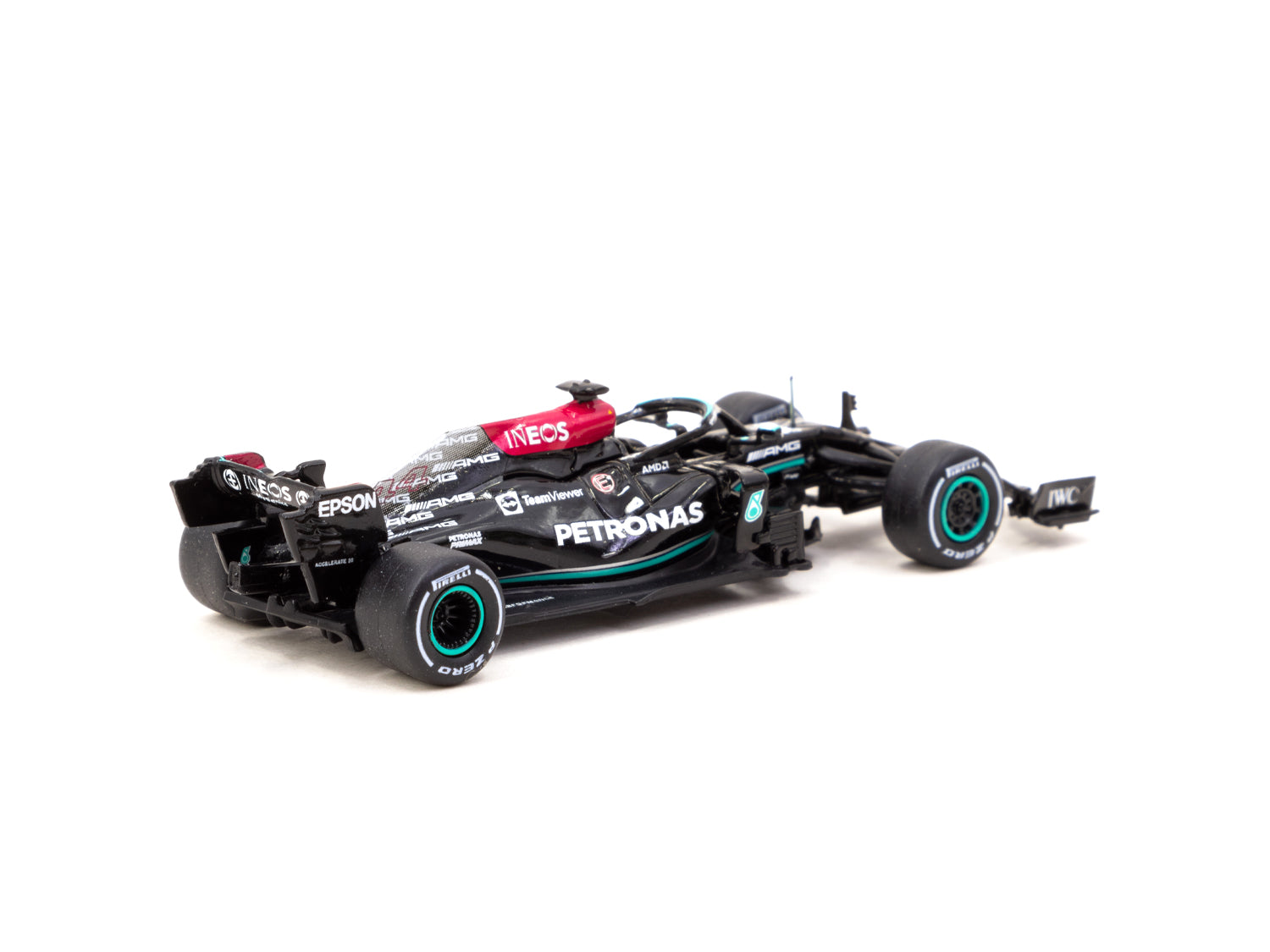 Tarmac Works 1/64 Scale Mercedes AMG F1 W12 E Performance British GP 2021 Winner Lewis Hamilton #44 Diecast Model Car - Collectible Racing Memorabilia for F1 Fans & Display